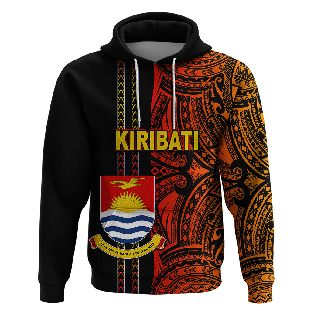Custom Kiribati Hoodie Polynesian Tribal LT6 Pullover Hoodie Red - Polynesian Pride