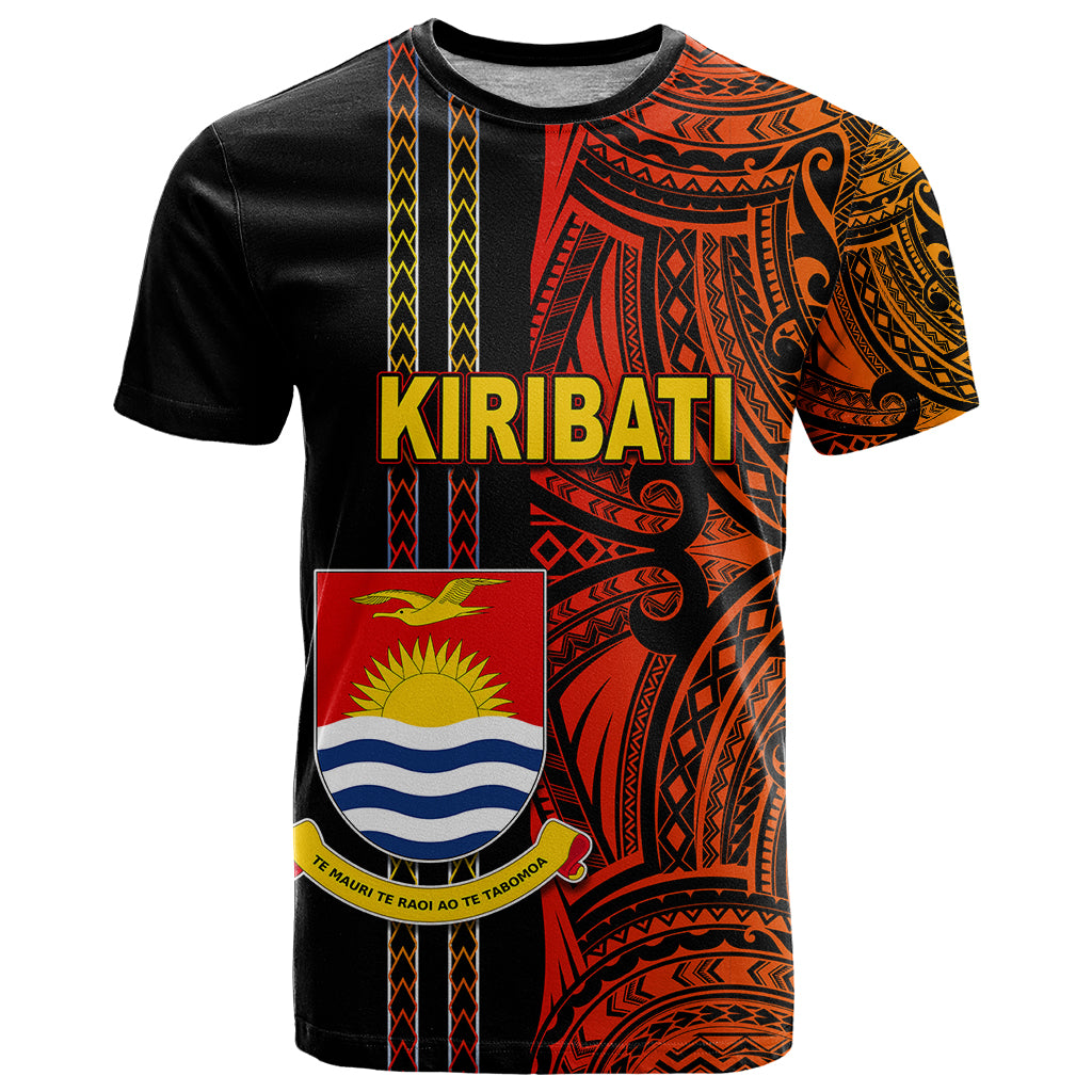 Custom Kiribati T Shirt Polynesian Tribal LT6 Red - Polynesian Pride