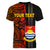 Custom Kiribati Women V Neck T Shirt Polynesian Tribal LT6 - Polynesian Pride