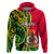 Custom Vanuatu Hoodie Polynesian Patterns LT6 Zip Hoodie Green - Polynesian Pride