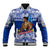 (Custom Personalised) Samoa Pride Baseball Jacket Tribal Patterns Blue LT6 Unisex Blue - Polynesian Pride