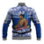 (Custom Personalised) Samoa Pride Baseball Jacket Tribal Patterns Blue LT6 - Polynesian Pride