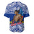 (Custom Personalised) Samoa Pride Baseball Jersey Tribal Patterns Blue LT6 - Polynesian Pride