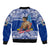 (Custom Personalised) Samoa Pride Bomber Jacket Tribal Patterns Blue LT6 - Polynesian Pride