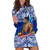 (Custom Personalised) Samoa Pride Hoodie Dress Tribal Patterns Blue LT6 Blue - Polynesian Pride