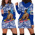 (Custom Personalised) Samoa Pride Hoodie Dress Tribal Patterns Blue LT6 - Polynesian Pride