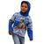 (Custom Personalised) Samoa Pride Kid Hoodie Tribal Patterns Blue LT6 - Polynesian Pride