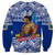 (Custom Personalised) Samoa Pride Sweatshirt Tribal Patterns Blue LT6 - Polynesian Pride