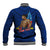 (Custom Personalised) Samoa Pride Baseball Jacket Simple Blue Style LT6 - Polynesian Pride