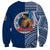 (Custom Personalised) Samoa Pride Sweatshirt Polynesian Patterns Blue LT6 - Polynesian Pride