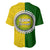 Cook Islands Baseball Jersey Yellow-Green Half Style LT6 - Polynesian Pride