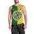 Cook Islands Men Tank Top Yellow-Green Half Style LT6 - Polynesian Pride