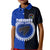 Custom Pukapuka Of Cook Islands Kid Polo Shirt Mix Half Black LT6 Kid Blue - Polynesian Pride