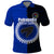 Custom Pukapuka Of Cook Islands Polo Shirt Mix Half Black LT6 Blue - Polynesian Pride