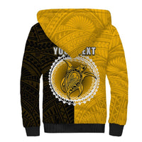 Custom Atutaki Of Cook Islands Sherpa Hoodie Mix Half Black LT6 - Polynesian Pride