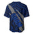 Polynesian Guam Baseball Jersey with Coat Of Arms Claws Style - Blue LT6 - Polynesian Pride