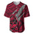 Polynesian Guam Baseball Jersey with Coat Of Arms Claws Style - Red LT6 Red - Polynesian Pride