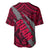 Polynesian Guam Baseball Jersey with Coat Of Arms Claws Style - Red LT6 - Polynesian Pride