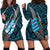 Polynesian Fiji Hoodie Dress with Coat Of Arms Claws Style - Blue LT6 - Polynesian Pride