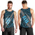 Polynesian Fiji Men Tank Top with Coat Of Arms Claws Style - Blue LT6 - Polynesian Pride