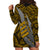 Polynesian Fiji Hoodie Dress with Coat Of Arms Claws Style - Gold LT6 - Polynesian Pride