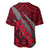 Polynesian Samoa Baseball Jersey with Coat Of Arms Claws Style - Red LT6 - Polynesian Pride