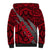 Polynesian Samoa Sherpa Hoodie with Coat Of Arms Claws Style - Red LT6 - Polynesian Pride