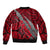 Polynesian Samoa Sleeve Zip Bomber Jacket with Coat Of Arms Claws Style - Red LT6 - Polynesian Pride