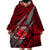 Polynesian Samoa Wearable Blanket Hoodie with Coat Of Arms Claws Style - Red LT6 - Polynesian Pride