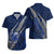 Polynesian Samoa Hawaiian Shirt with Coat Of Arms Claws Style - Blue LT6 - Polynesian Pride