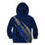 Polynesian Samoa Kid Hoodie with Coat Of Arms Claws Style - Blue LT6 - Polynesian Pride