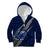 Polynesian Samoa Kid Hoodie with Coat Of Arms Claws Style - Blue LT6 Zip Hoodie Blue - Polynesian Pride