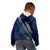 Polynesian Samoa Kid Hoodie with Coat Of Arms Claws Style - Blue LT6 - Polynesian Pride