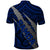 Polynesian Samoa Polo Shirt with Coat Of Arms Claws Style Blue LT6 - Polynesian Pride