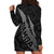 Polynesian Samoa Hoodie Dress with Coat Of Arms Claws Style - Black LT6 - Polynesian Pride