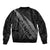 Polynesian Samoa Sleeve Zip Bomber Jacket with Coat Of Arms Claws Style - Black LT6 - Polynesian Pride