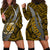 Polynesian Samoa Hoodie Dress with Coat Of Arms Claws Style - Gold LT6 - Polynesian Pride