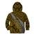 Polynesian Samoa Kid Hoodie with Coat Of Arms Claws Style - Gold LT6 - Polynesian Pride