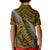 Polynesian Samoa Kid Polo Shirt with Coat Of Arms Claws Style - Gold LT6 - Polynesian Pride