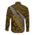 Polynesian Samoa Long Sleeve Button Shirt with Coat Of Arms Claws Style - Gold LT6 - Polynesian Pride