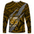 Polynesian Samoa Long Sleeve Shirt with Coat Of Arms Claws Style - Gold LT6 Unisex Gold - Polynesian Pride