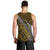 Polynesian Samoa Men Tank Top with Coat Of Arms Claws Style - Gold LT6 - Polynesian Pride