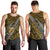 Polynesian Samoa Men Tank Top with Coat Of Arms Claws Style - Gold LT6 - Polynesian Pride