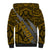 Polynesian Samoa Sherpa Hoodie with Coat Of Arms Claws Style - Gold LT6 - Polynesian Pride