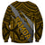 Polynesian Samoa Sweatshirt with Coat Of Arms Claws Style - Gold LT6 - Polynesian Pride