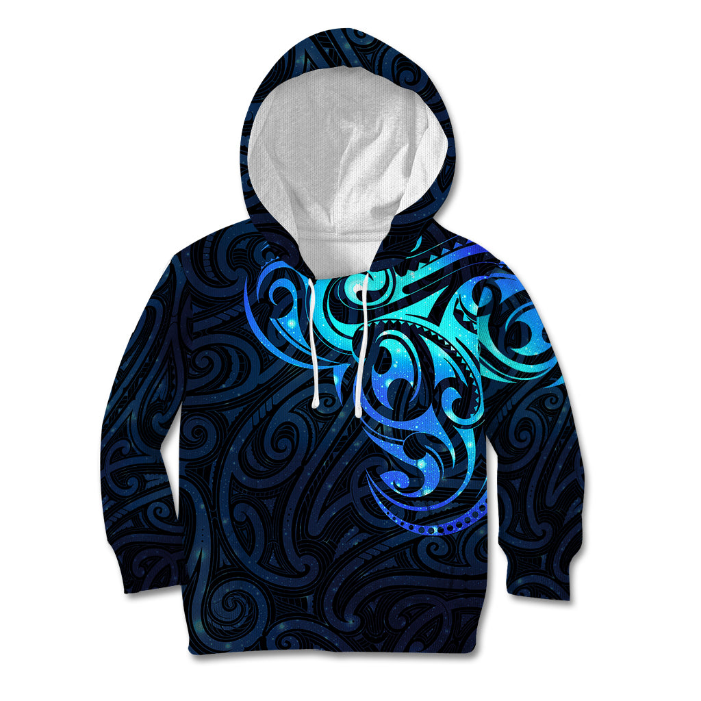 Matariki New Zealand Kid Hoodie Maori New Year Galaxy Sky Blue LT6 Hoodie blue - Polynesian Pride