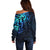 Matariki New Zealand Off Shoulder Sweater Maori New Year Galaxy Sky Blue LT6 - Polynesian Pride