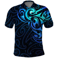 Matariki New Zealand Polo Shirt - Maori New Year - Galaxy Sky - Blue - LT6 blue - Polynesian Pride