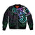 Matariki New Zealand Bomber Jacket Maori New Year Galaxy Sky Green LT6 Unisex Green - Polynesian Pride