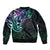 Matariki New Zealand Bomber Jacket Maori New Year Galaxy Sky Green LT6 - Polynesian Pride